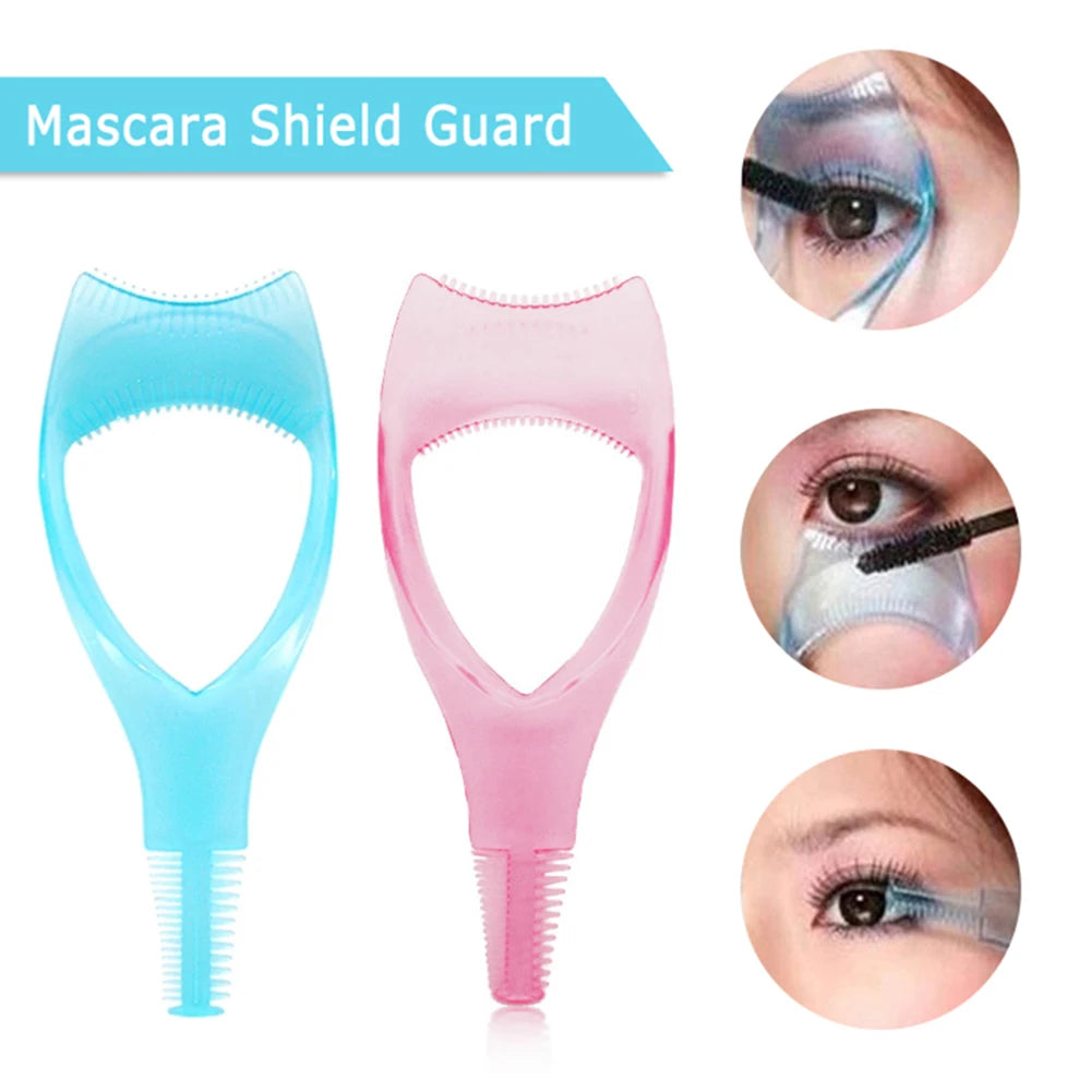 3-in-1 Professional Eyelash Tool Set with Mascara Shield, Curler, and Comb