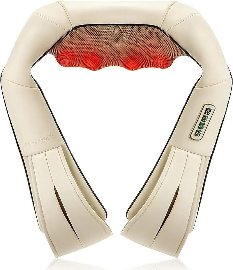  Neck Shoulder Back Massager with Heat - Adjustable Relaxation Gift with Plug-In Comfort