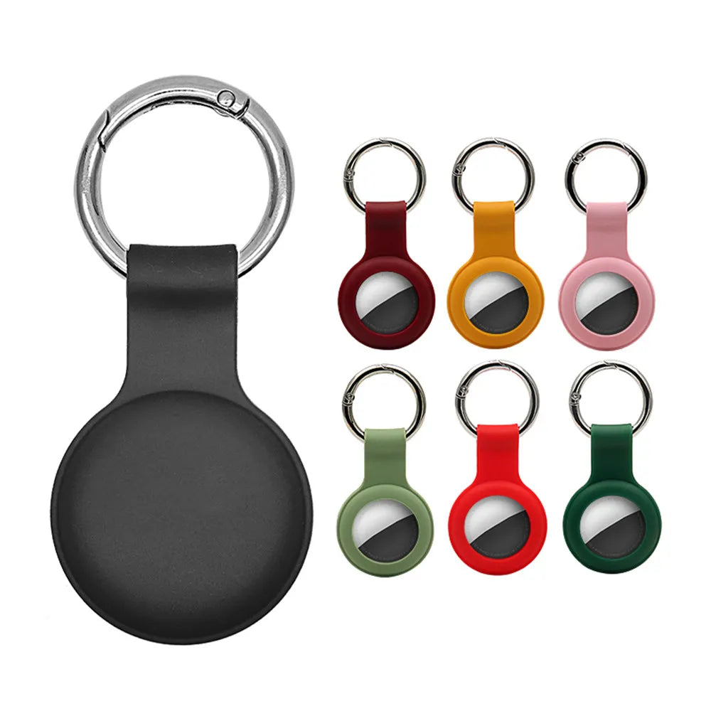 Apple Airtags Liquid Silicone Protective Case with Keychain